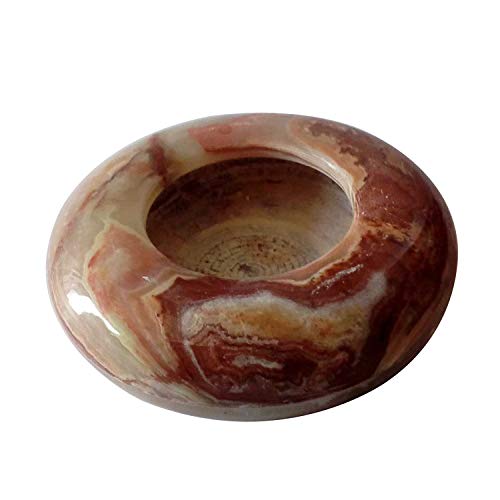 India Meets India Handicraft Onyx Marble Ashtray Indoor Ash Holder Cigarette Cigar Tabletop Ash Tray, Best Gifting, Made by Awarded Indian Artisan