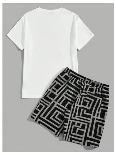 Men's 2 Piece Tracksuits Set Short Sleeve Cartoon Bear Graphic Tees and Camo Shorts Gym Clothes2