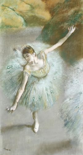 Affiche Impression Impression d'art Art Tableau Danseuse en vert Degas Toile 60x90cm
