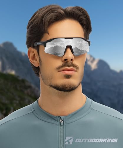 Image of Sport Polarized Sunglasses for Men and Women, Stylish and Lightweight Cycling Sunglasses with UV400 Protection