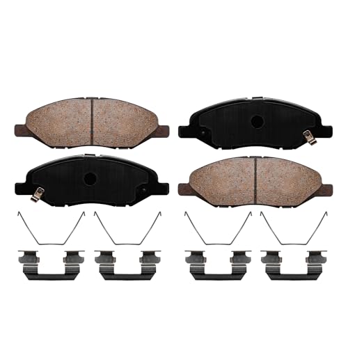 Image of Detroit Axle - Front Brake Pads for 2009 2010 2011 Nissan Versa Ceramic | Brake Pads with Hardware Replacement