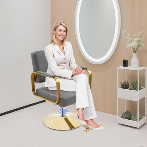 Image of Barber Chair,Salon Chair for Hair Stylist with Height Adjustment,360 Rotatable Salon Chair for Barber Store,Beauty Salons,Spas