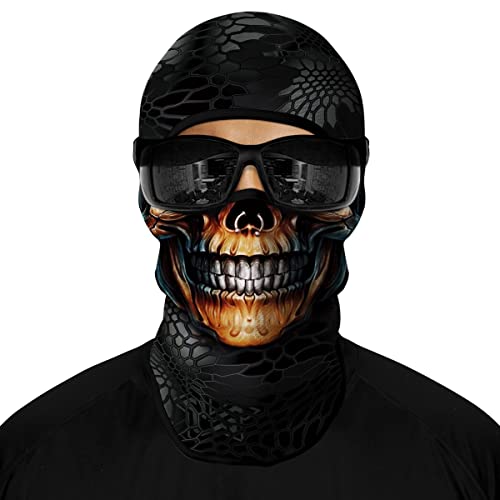 Image of Skull Full ski Mask, 3D Balaclava, UV Sun Protection,Motorcycle /Ski /Scarf /Cycling /Fishing for Men