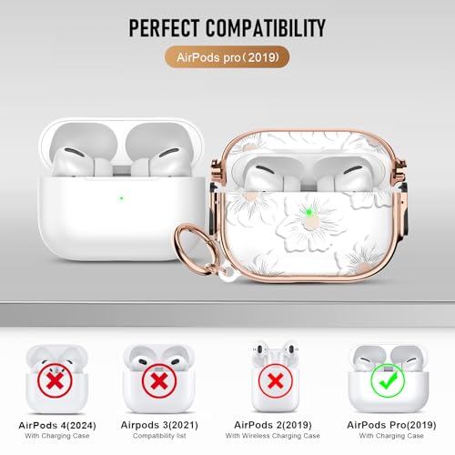 Image of for Airpods Pro Case, Protective TPU Soft Cases Cover Rugged for Airpod Pro Case 1st Gen, Shockproof for Airpods Pro 2019 Case Men Women with Keychain,Morning Glory