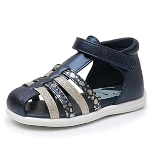 Ahannie Baby Jungen und Mädchen Sommer Leder Sandalen,Unisex-Kinder Arch Support Geschlossene Sandalen