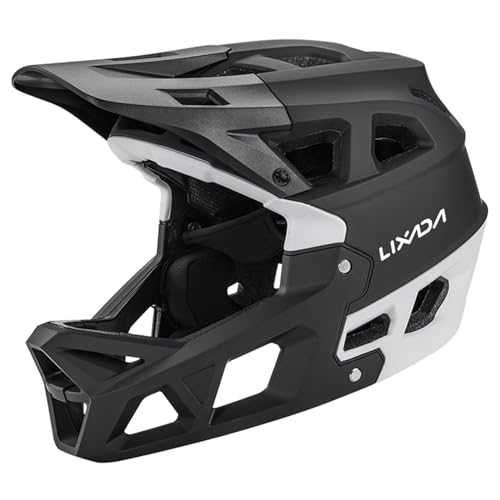 Lixada Vollgesichts-Mountainbike-Helm für Erwachsene, Fullface BMX Helme, Racing Downhill MTB-Helm für Integraler, Fahrradhelm für Erwachsene, für Erwachsene, für Herren und Damen, Fahrradhelm