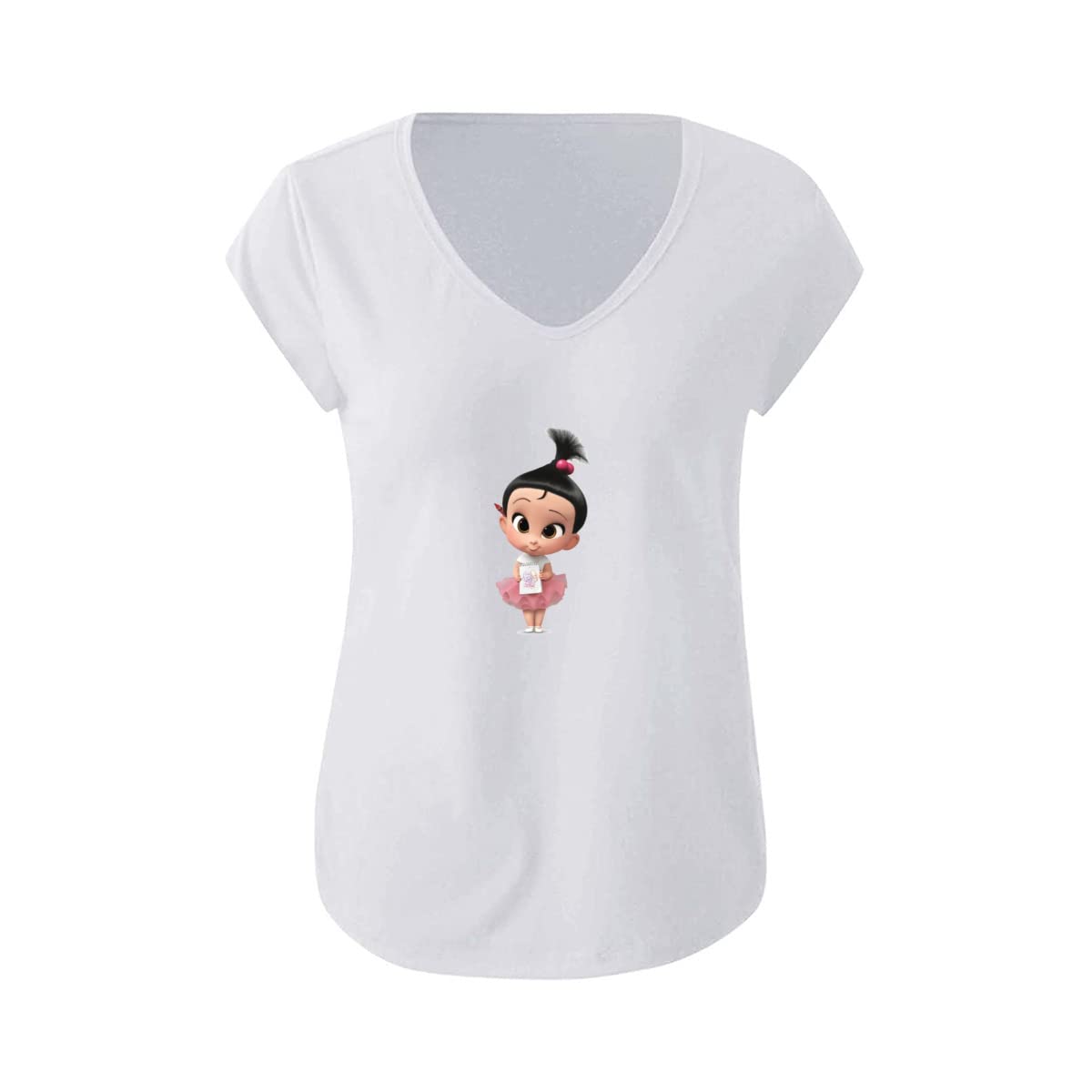 Amazon.co.jp: ボス・ベイビー レディース サマーニット半袖 Tシャツ V 