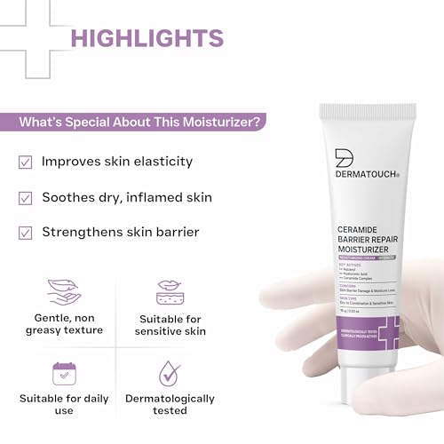 Image of DERMATOUCH Ceramide Barrier Repair Moisturizer | Deep Hydration & Barrier Support | Helps Reduce Moisture Loss | 15g
