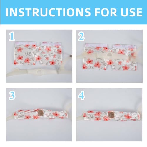 Image of 3 Pcs Satin Strap Covers, Silky Mask Frame Covers Pads Compatible with DreamWear or AirFit N30i /P30i Headgear Cover Set Hair Protector for Women Face Cushion for Reduce Red Marks (Red Flower)