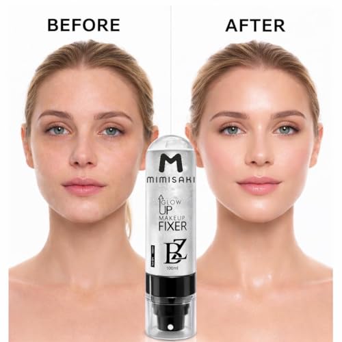 Image of Glow UP Makeup Fixer 100ml - Long-Lasting Dewy Finish Setting Spray | Hydrating Glow Makeup Fixer | Lightweight, Refreshing, Silver Bottle
