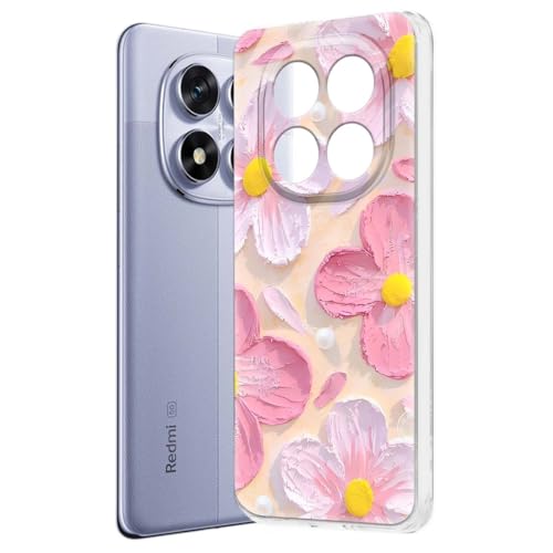 Image of Fashionury Designer Soft Back Cover Case Compatible for Redmi Note 14 Pro 5G, Printed,Transparent,Flexible, Silicon for Redmi Note 14 Pro 5G -D1142