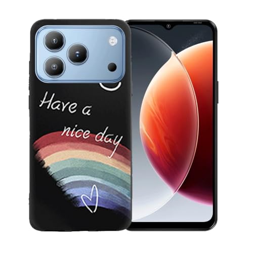 LCEHTOGYE �K�p Blackview Wave 7C�p�P�[�X�A�K�p Blackview Wave 7C (6,56")�ƌ݊����̂��钴���^�u���b�N�\�t�gTPU�V���R���Q���P�[�X�ی�J�o�[ - LLM44