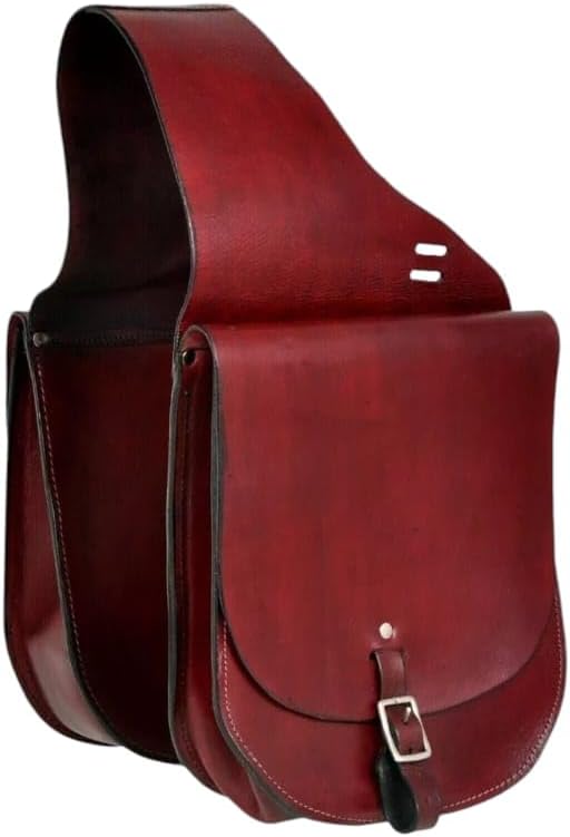Premium Western Leather Saddle Bag for Horse Carrier Equestrian Western Horse Saddle Bag Size- Medium. Model-N0-21