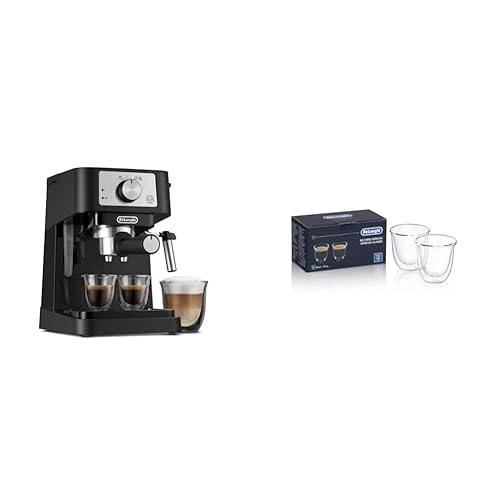 De'Longhi Manual Espresso Machine with 15 Bar Pump, Milk Frother,