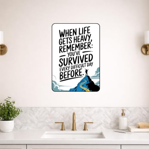 Image of Zesta Bathroom Decor Items Washroom Decor Tin Sign | Aesthetic Posters Wall Poster for Bedroom | Magnetic Cafe Decoration Items / Restaurant Decorations Items | Quirky Home Decor Bar Accent (Motivational)