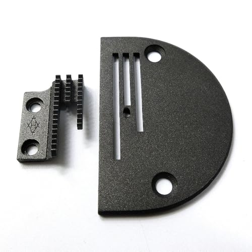 Placa de aguja antiadherente y perro de alimentación 12481+12482 para Juki Ddl-555 Singer Brother ++