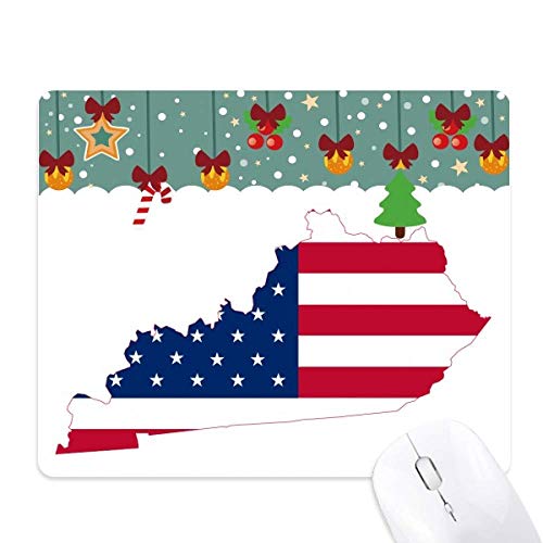 Tapis de souris drapeau américain étoiles Kentucky anti glisse pour poignet