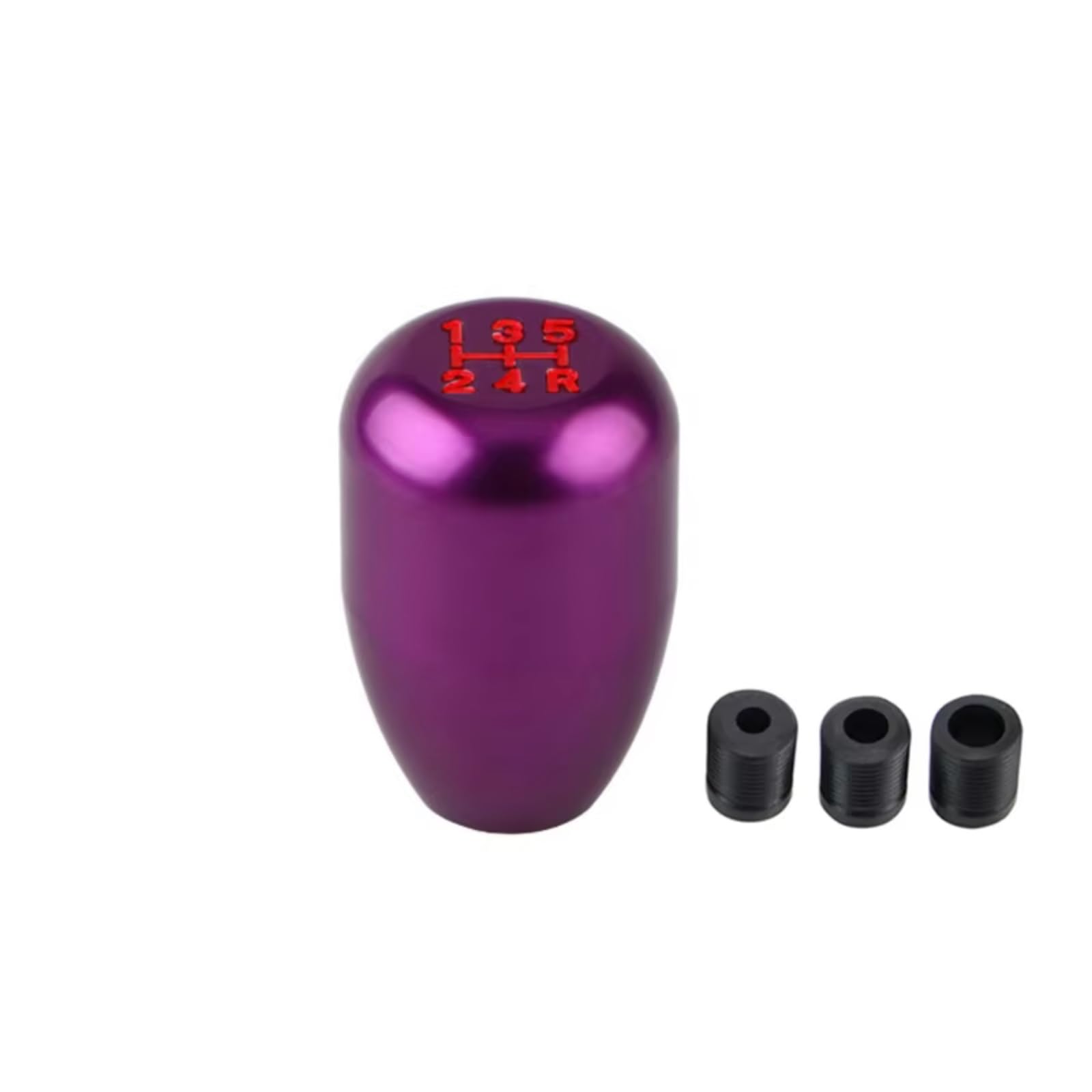 Pbqenxb Purple Universal 5Speed Gear Shift Knob Stick Manual Transmission Car Aluminum Extended Shifter Head Car Shift Knobs(Purple)
