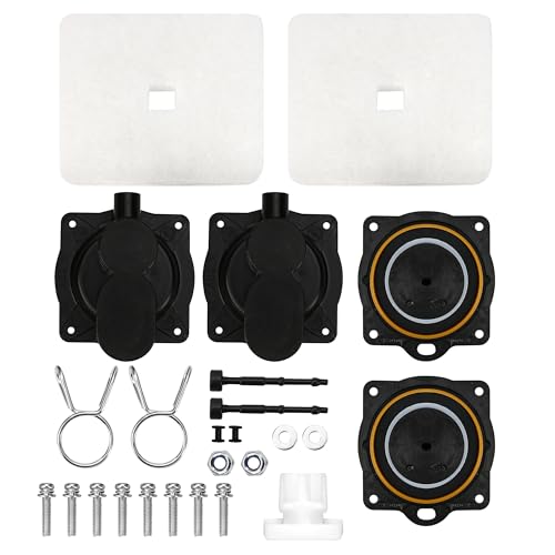HP-80 HP-60 Air Pump Rebuild Complete Kit Replacement for Hiblow HP 80/HP 60 Include the Diaphram Filter and Screws Fit for Hoot Troy Air H365/ H450/ H500/ LA500/ LAR500/ H600 (New Updated style A)