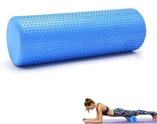 Rodillo Masaje Muscular. Fitness Rodillo de Espuma. Eva Foam Roller. Aliviar el Dolor, Entrenar los músculos, Masaje de Espalda, Piernas. 45x15cm