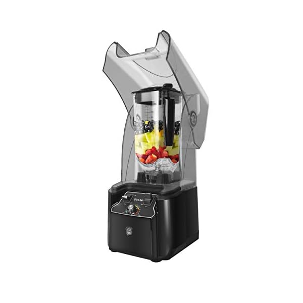 WantJoin Professional Commercial Blender With Shield Quiet Sound Enclosure 2200W Industries Strong and Quiet Professional-Grade Power, Self-Cleaning, Black