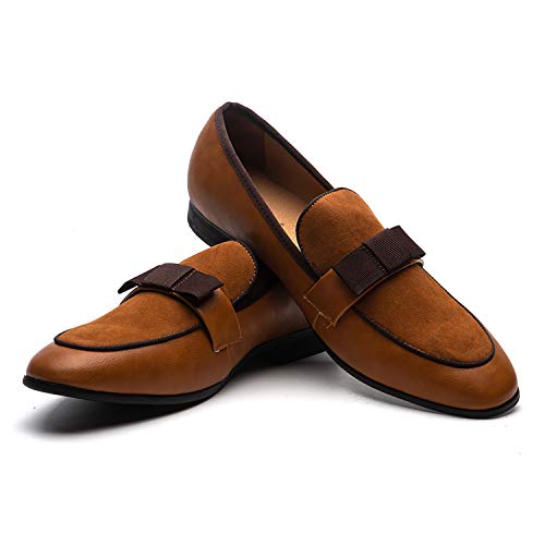 JITAI Men's Lindford Moc Toe Bit Slip-on Penny Loafer Party Shoes