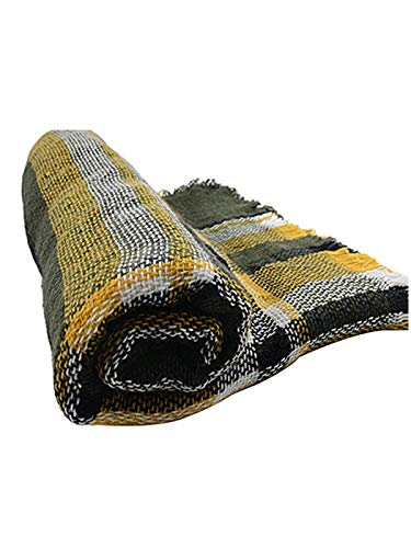 Century Star Womens Winter Oversized Large Triangle Shawl Wrap - Warm Fall Plaid Knit Scarf3