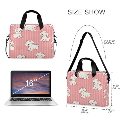 Maletín para portátil con diseño rayas rosa y flores miniatura 5