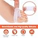 20 Pcs Pinky Toe Protector Toe Covers with Thread Gel Silicone Foot Toe Protector Sleeves Blisters Caps for Protect Rubbing Sports Waterproof Women Men 1 × 0.6 Inches(White)