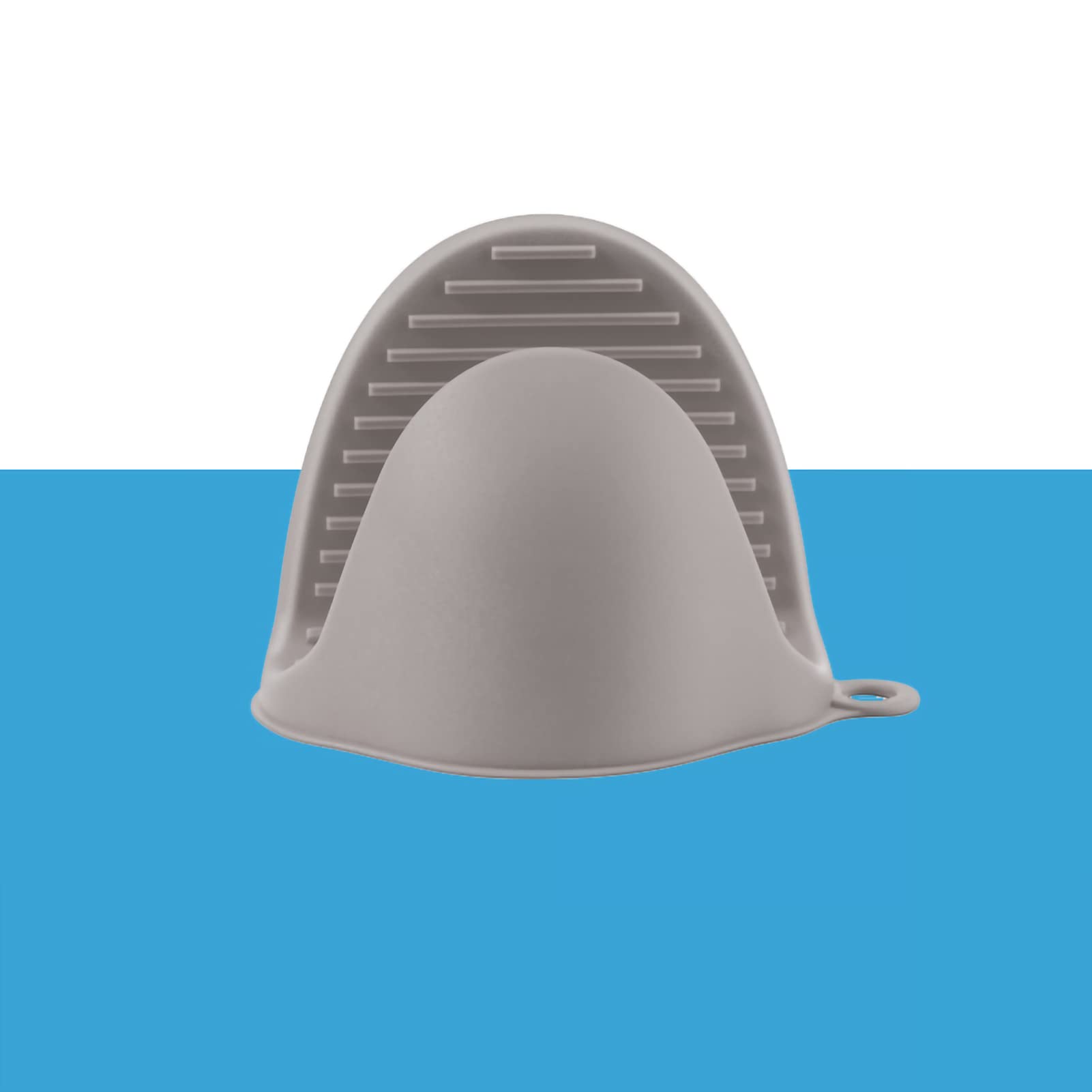 2 Pairs Silicone Oven Mitts, Mini Oven Gloves Silicone Heat Proof Cooking Pinch Grips Mitts Potholder Finger Protector Oven Gloves Mittens for Kitchen Cooking Baking(Grey)