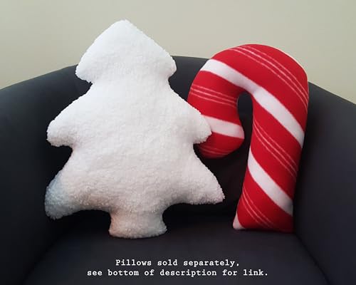 Luxurious Snowy White Christmas Tree Pillow for Festive Holiday Decor - Image 5