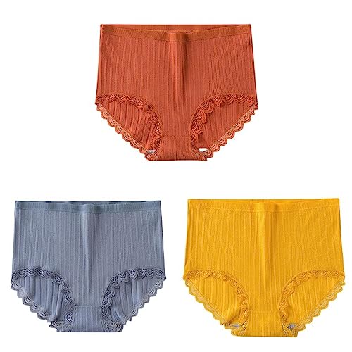 Culottes femmes lot de trois pantalons en coton taille haute avec dentelle style25 XL