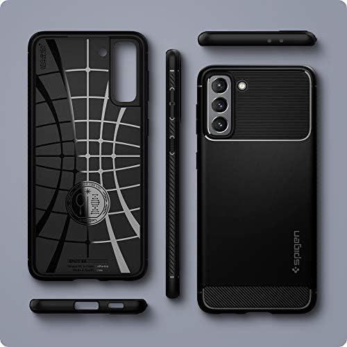 Spigen Rugged Armor Case Compatible with Samsung Galaxy S21 - Matte Black