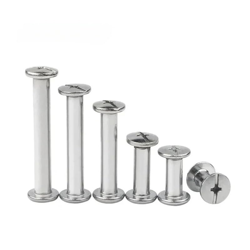 10sets OD 4mm (M3) 4mm(L) 304 Stainless Steel Binding Screw Bag Accounk Photo Album Books Butt Assembling Bolts BGOKIFLWHW