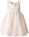 Blueberi Boulevard Little Girls' Lace Overlay Print Waist Dress