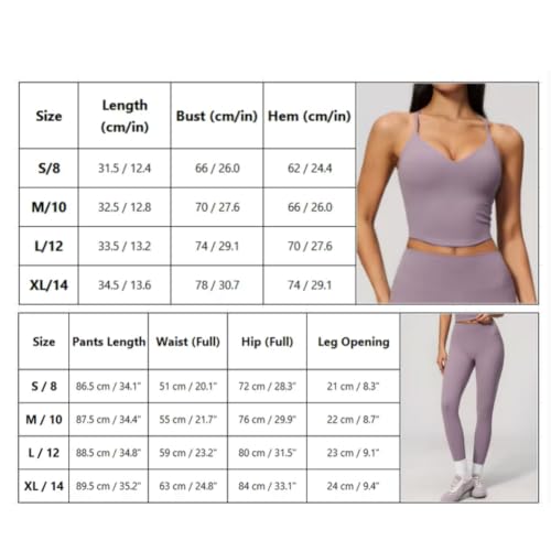 Conjunto yoga elevaglúteos con leggings largos talle alto y top corto acolchado 6