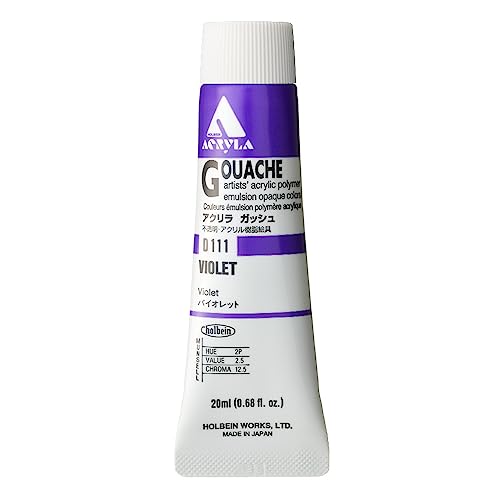 Holbein Acryla Gouache Violet (A) 20ml, By the yard