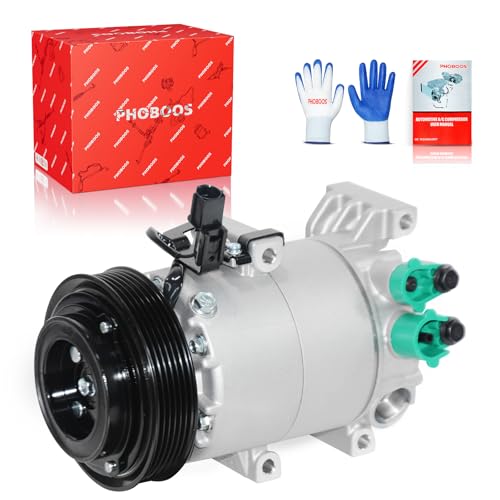 Image of PHOBOOS A /C compressor with Clutch Compatible with Kia Soul 2012-2013 L4 1.6L, Hatchback, Fast Cooling, Low Noise, Easy Installation, Ref. CO29106C