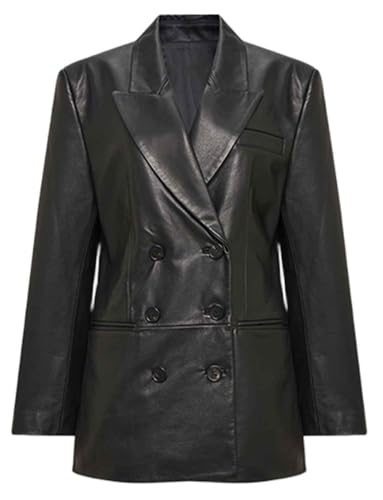 Blazer en cuir femme ajusté pour structurer un style quotidien décontracté