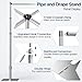 Qoolfoto Pipe and Drape Backdrop Stand, 10x10ft Heavy Duty Adjustable Backdrop Frame with Metal Base, Background Holder for Parties Photography Wedding Photoshoot Decoration