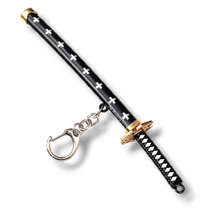 The shopping tunnel miniature keychain black with sword cover for showpiece