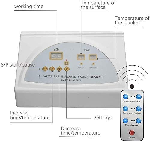 Oxford-Infrarot-Saunadecke mit Reißverschluss, um Ihre Hände frei zu haben, Ferninfrarot-Tanne-Dampfdecke für Heimsauna mit Fernbedienung, professionelles Detox-Therapie-Heim-Spa-Schön