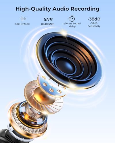 Image of GRENARO Wireless Mic for YouTube, Plug & Play Mini Wireless Microphone for Mobile, Magnetic Clip, 3-Level Noise Reduction, Mic for Video Recording, Live Streaming, Podcast, for Beginners & Creators