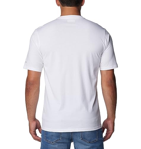 Columbia CSC Basic Logo Short Sleeve, Camiseta De Manga Corta para Hombre, White, Talla L