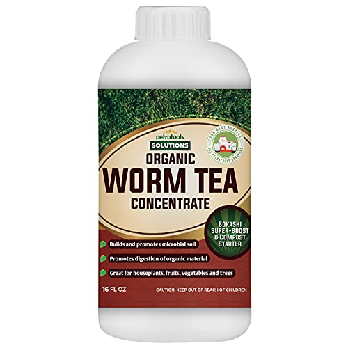 Worm Tea for Gardening Soil - Worm Tea Fertilizer Liquid - Organic Worm Castings, Earthworm Casting Manure Fertilizer - Earthworm Tea Worm Castings Organic - Worm Casting Concentrate (16 Oz)