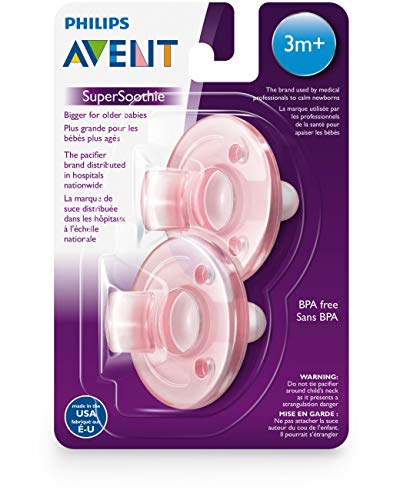 Kit 2 | Super Soothie | Chupetas | Philips Avent | 3+ Meses | Redondo | rosa