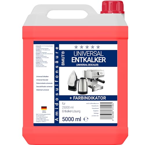 Descalcificador universal de 5 litros para cafeteras automáticas, cafeteras y más, uso universal para todas las marcas, bidón de 5 litros, concentrado