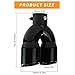 ZYHW 2PCS Dual Exhaust Tip 2.4 inch Inlet, Universal Car Exhaust Tips Curved Muffler Tip Modification Tail Pipe Tail Throat, Adjustable for 1.5 inch-2.5 inch OD Exhaust Pipe(Black)