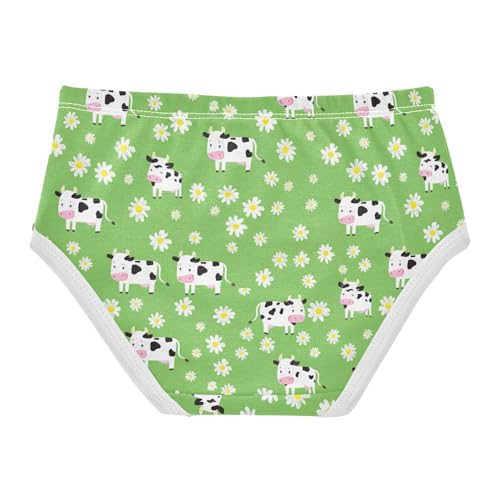 Joisal Cotton Toddlers Underwear Floral Cute Cartoon Cows Green Cute Panties Girl Designer Kids Briefs Undies 2t2