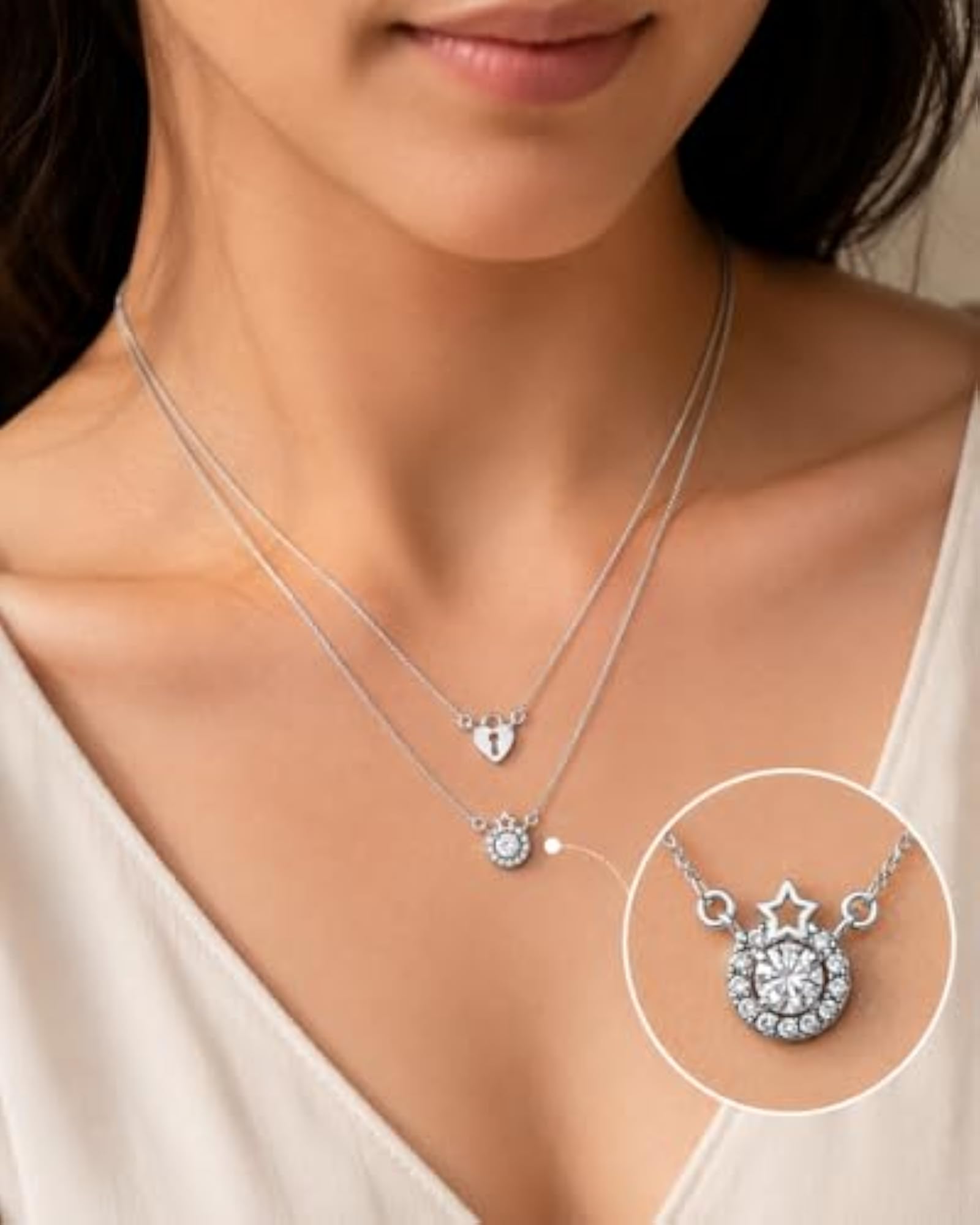 Minimalist Bar Pendant Necklace, 925 Silver BIS Hallmarked